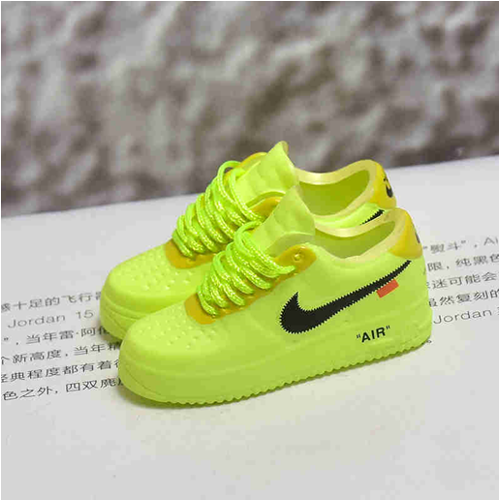 신발 미니어쳐 Nike Air Force 1 AF1 ow fluorescent green MT-0369